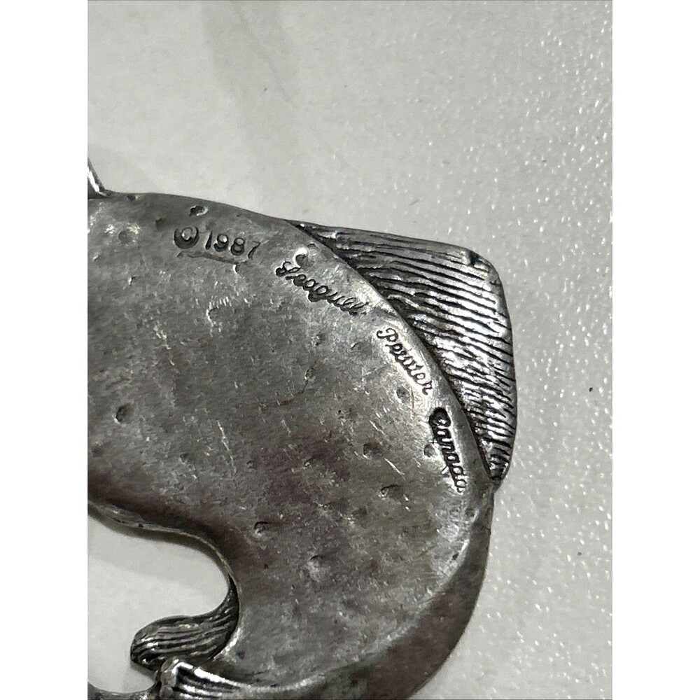 Vintage Sturgeon Pewter Keychain by Seagull Canada from 1987 - Picture 2 of 4